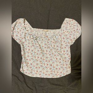 Cropped Floral Blouse